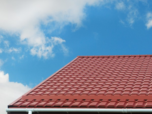 Металлочерепица модерн 0,45 PE RAL 9006 бело-алюминиевый