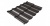 Металлочерепица модульная квинта Uno GL c 3D резом 0,45 PE RR 32 темно-коричневый